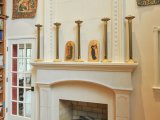 Pre-cast mantel and overmantel