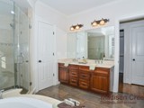 Double vanity with Kohler faucets and Medallion Cabinetry