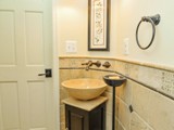 Vessel sink w wall mounted faucet